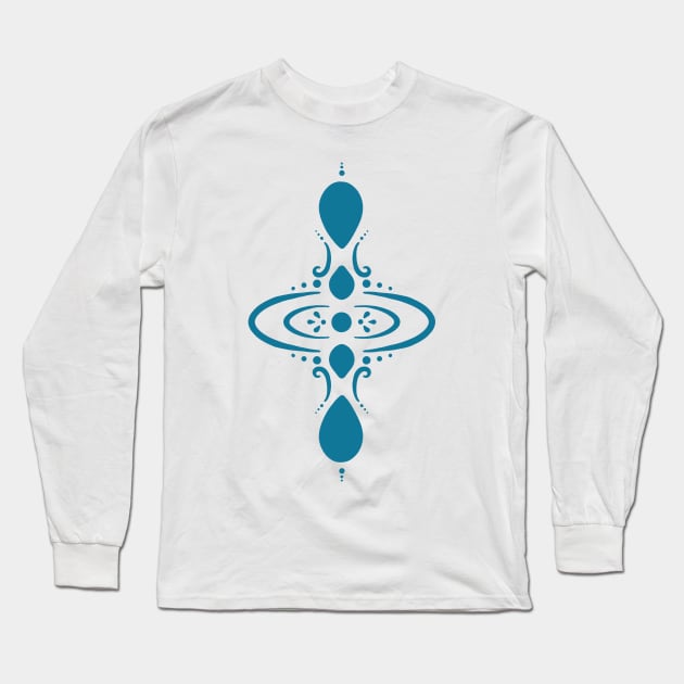 Groovy Mindfulness Symbol Long Sleeve T-Shirt by Slightly Unhinged